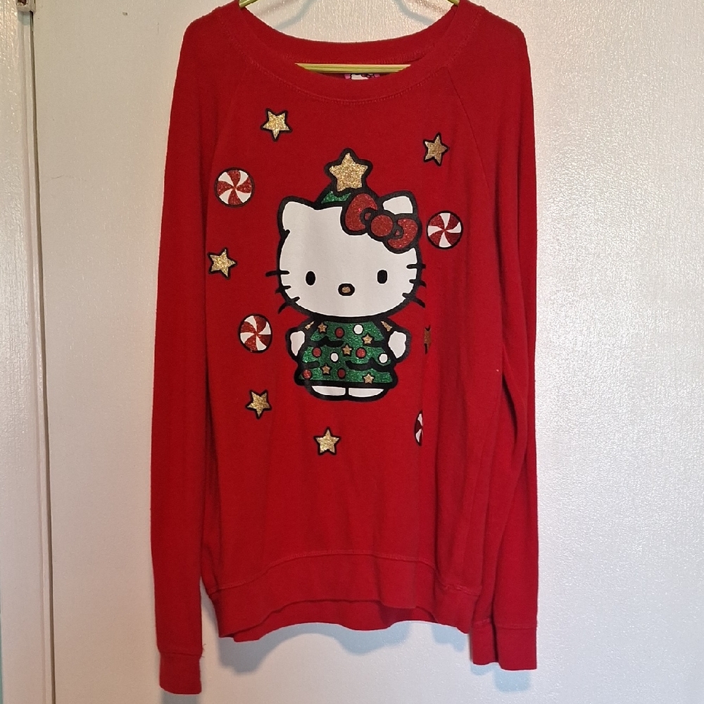Girl's Hello Kitty Red Christmas Sweater